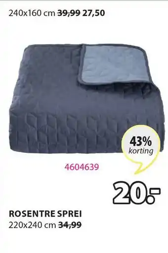 Jysk Rosentre Sprei 43% Korting aanbieding