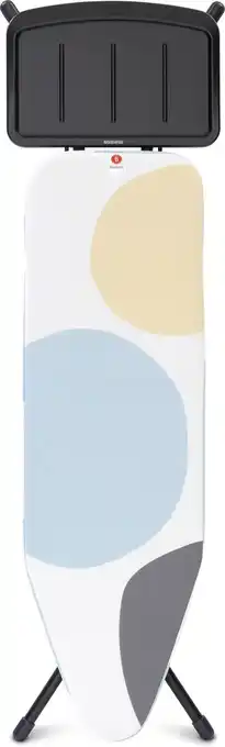 Bol.com Brabantia perfect flow strijkplank b - met stoomunithouder - 124 x 38 cm - spring bubbles aanbieding