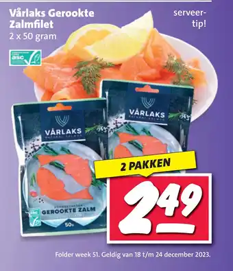 Nettorama Vårlaks gerookte zalmfilet aanbieding