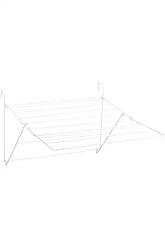 Amazon Sauvic 88827 - droogrek voor balkon, kunststof gecoat wit, uittrekbaar, 61 x 87 x 32 cm aanbieding