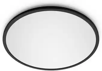 Amazon Philips superslim led-plafondlamp - zwart - warmwit licht - 18 w - super slank ontwerp - dimbaar - geïntegreerde led-lamp aanbieding