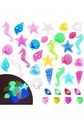 Amazon Vicloon 40+ stuks duikjuwelen duikspeelgoed, duikspeelgoed voor kinderen, diamantset met zeedieren en edelsteen, acrylstenen, aanbieding