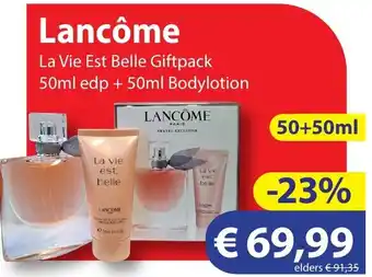 Die Grenze Lancôme 50ml edp + 50ml Bodylotion aanbieding