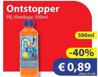 Die Grenze Ontstopper 500ml aanbieding