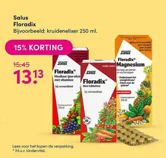 DA Salus Floradix 15% Korting aanbieding