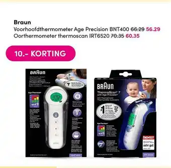 DA Braun Voorhoofdthermometer Age Precision BNT400 10.- Korting aanbieding