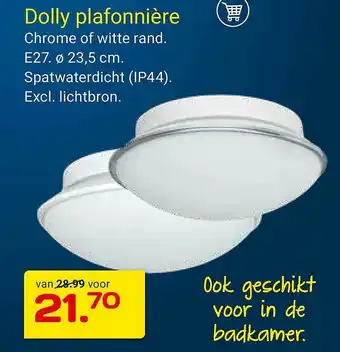 Kluswijs Dolly Plafonnière aanbieding