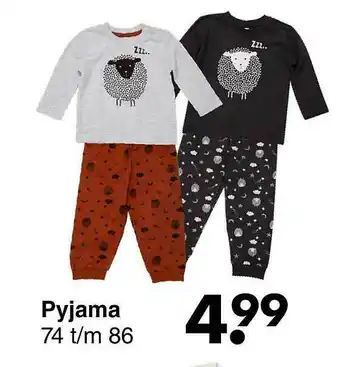 Wibra Pyjama aanbieding