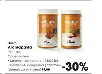 HANOS Dawn Aromapasta Karamel - Compound Of Hazelnoot - Compound aanbieding