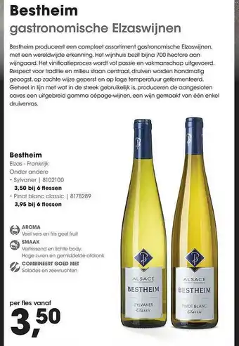 HANOS Bestheim Sylvaner Of Pinot Blanc Classic aanbieding