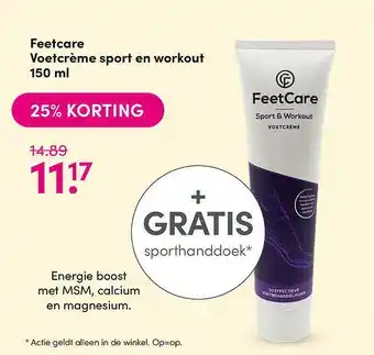 DA Feetcare Voetcrème Sport En Workout 150 Ml 25% Korting aanbieding