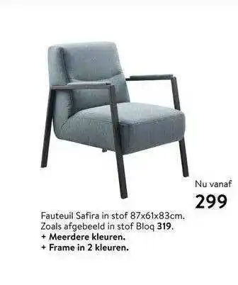 Profijt Meubel Fauteuil Safira 87x61x83 cm aanbieding