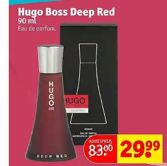 Kruidvat Hugo Boss Deep Red Eau De Parfum 90ml aanbieding