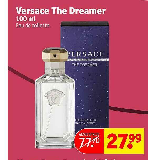 Versace The Dreamer Eau De Toilette 100ml aanbieding bij Kruidvat