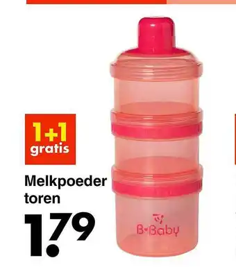 Wibra Melkpoeder toren 1+1 Gratis aanbieding