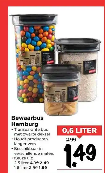 Vomar Voordeelmarkt Bewaarbus Hamburg 0.6 liter aanbieding