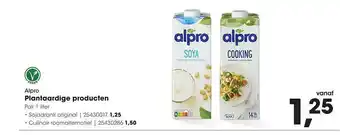 HANOS Alpro Plantaardige Producten Sojadrank Original Of Culinair Roomalternatief aanbieding