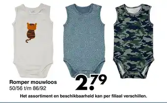 Wibra Romper Mouwloos aanbieding