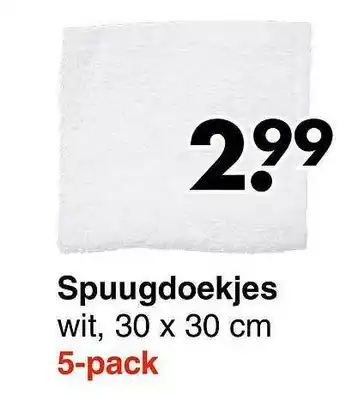 Wibra Spuugdoekjes 30x30 cm aanbieding