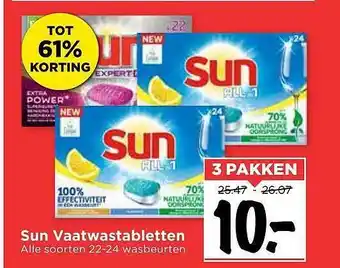 Vomar Voordeelmarkt Sun Vaatwastabletten Tot 61% Korting aanbieding