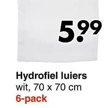 Wibra Hydrofilet Luiers 70x70 cm aanbieding