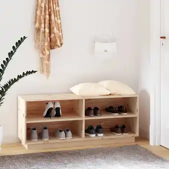 fonQ Prolenta premium - schoenenkast 110x34x45 cm massief grenenhout aanbieding