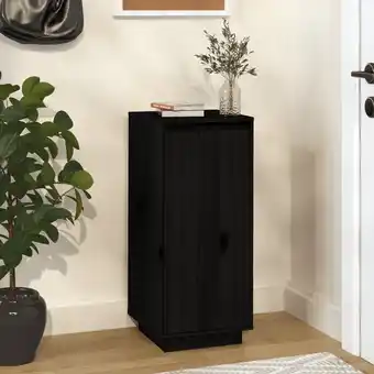 fonQ Prolenta premium - schoenenkast 35x35x80 cm massief grenenhout zwart aanbieding