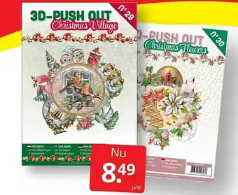 Boekenvoordeel 3D-Push Out Christmas Village Nº29 Of 3D-Push Out Christmas Flowers Nº30 aanbieding