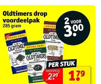 Kruidvat Oldtimers drop voordeelpak 285 gram aanbieding