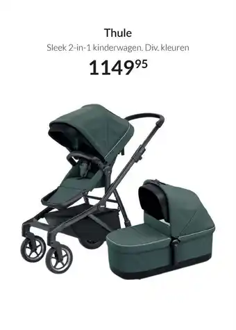 Babypark Thule Sleek 2-in-1 kinderwagen. Div. kleuren aanbieding