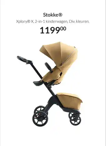 Babypark Stokke® Xplory® X, 2-in-1 kinderwagen, Div. kleuren. aanbieding