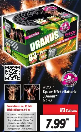 Lidl WECO Space-Effekt-Batterie „Uranus“ aanbieding