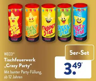 ALDI WECO Tischfeuerwerk ,,Crazy Party" aanbieding