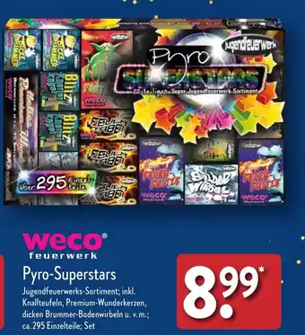 ALDI weco feuerwerk Pyro-Superstars aanbieding