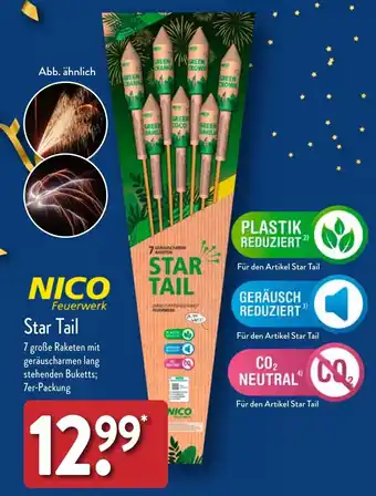 ALDI NICO Feuerwerk Star Tail aanbieding