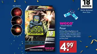 ALDI weco feuerwerk Poison aanbieding