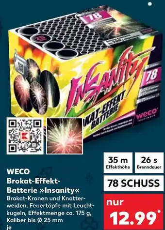 Kaufland DE WECO Brokat-Effekt-Batterie Insanity aanbieding