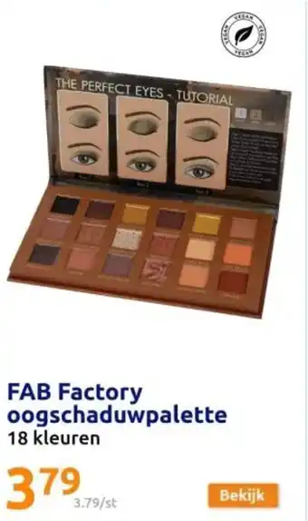 Action FAB Factory oogschaduwpalette aanbieding