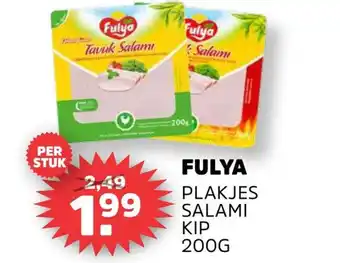 Sahan Supermarkten FULYA PLAKJES SALAMI KIP 200G aanbieding