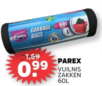 Sahan Supermarkten PAREX VUILNIS ZAKKEN 60L aanbieding