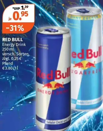 Müller DE RED BULL Energy Drink 250 ml aanbieding