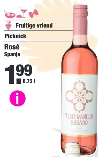 ALDI Tempranillo Rosado 750m aanbieding