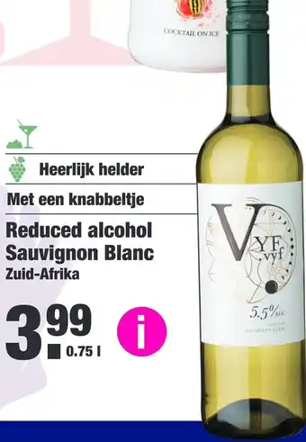 ALDI Vyf.vyf Reduced alcohol Sauvignon Blanc 750ml aanbieding