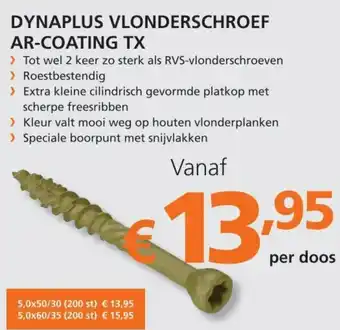 BMN Dynaplus Vlonderschroef AR-COATING TX aanbieding