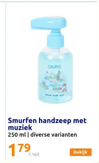 Action Smurfen handzeep met muziek 250 ml | diverse varianten aanbieding