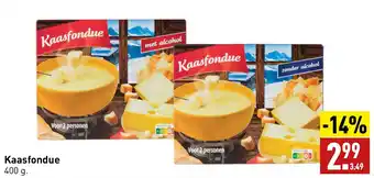 ALDI Kaasfondue 400 g. aanbieding