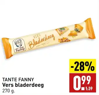 ALDI TANTE FANNY Vers bladerdeeg 270 g. aanbieding