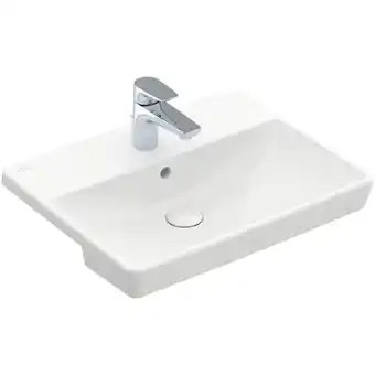 Sanitairwinkel.nl Villeroy & boch avento voorbouwwastafel 55x36cm 1 kraangat met overloop wit aanbieding