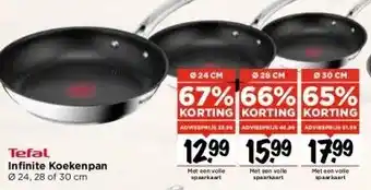 Vomar Voordeelmarkt Tefal infinite koekenpan ø24, 28 of 30 cm aanbieding