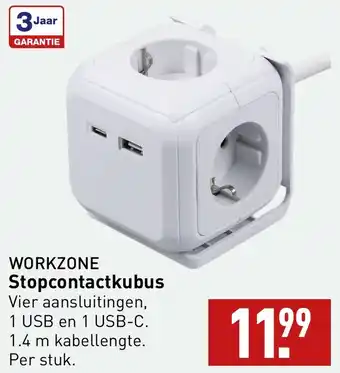 ALDI WORKZONE Stopcontactkubus aanbieding